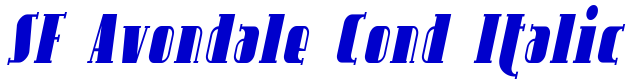 SF Avondale Cond Italic font